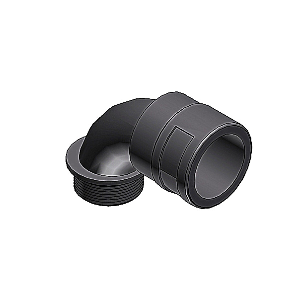 Abb Conduit Fitting Elbow, M25, Polyamide, Electro Zinc Plated, Gray SVBD-M257GT - main